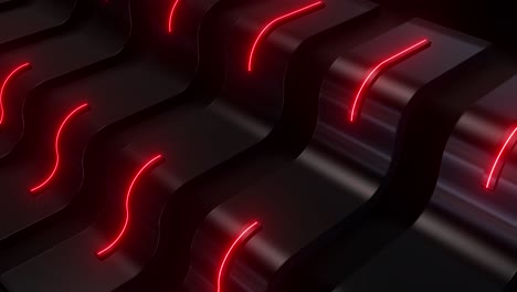 abstract black and red geometric pattern