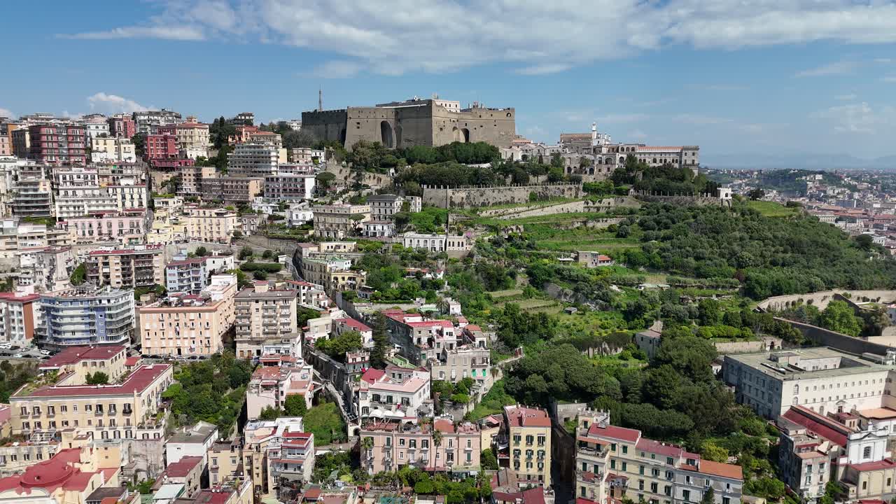 Naples Skyline At Naples In Campania Italy. Downtown Cityscape. Beautiful Skyline. Naples Skyline At Naples In Campania Italy. Highrise Buildings. Neapolitan Architecture. Italy Skyline