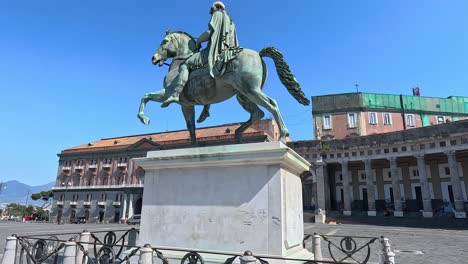 equestrian statue of ferdinando i in naples, italy