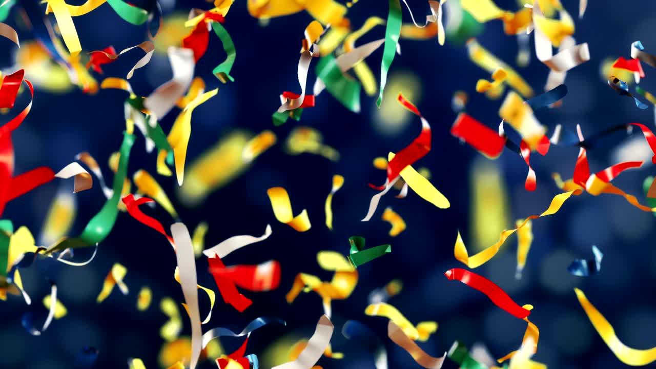 4k 느린 동작에서 으로 된 콩페티 다채로운 배경