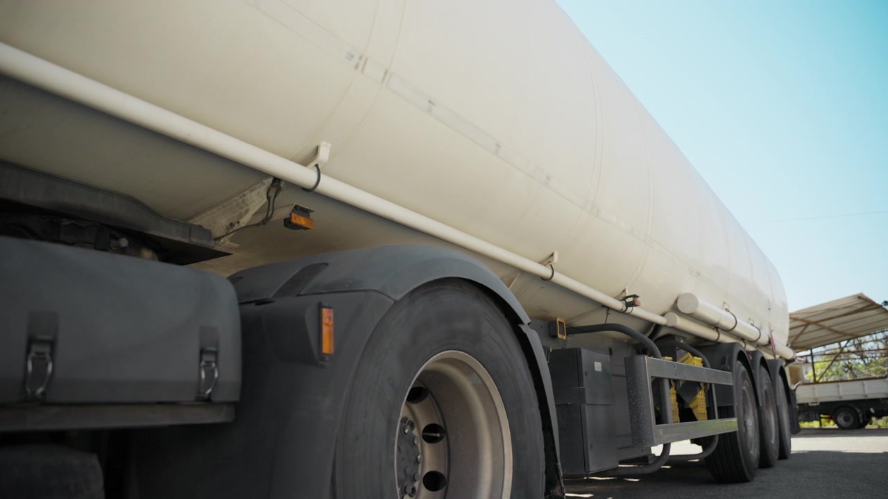 tanker truck parked without fuel