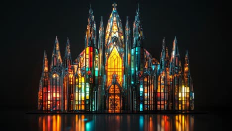 stained glass cathedral model