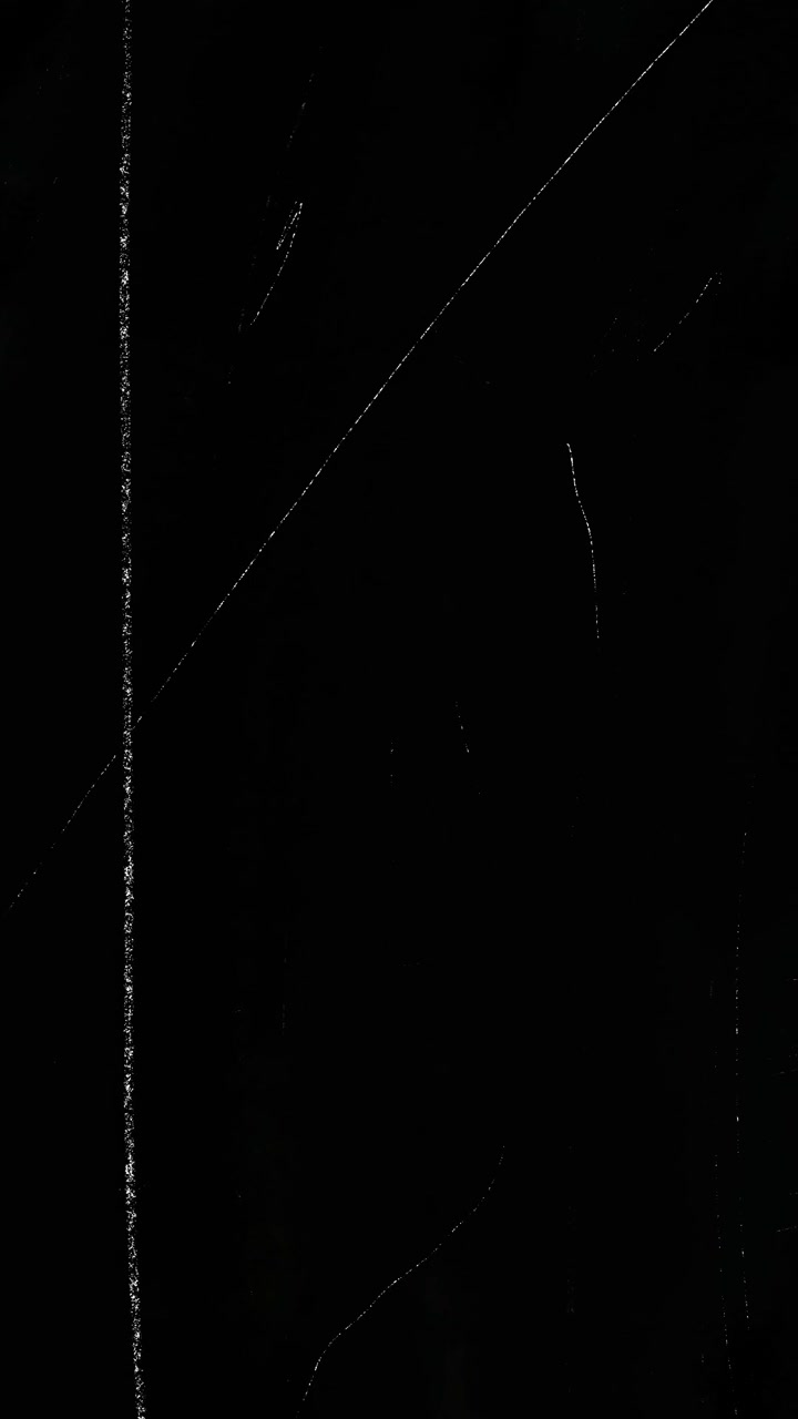 Animated White Chalk Cross Symbol on Black Background