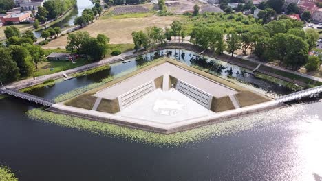 aerial view of jonas hill in klaipeda, lithuania