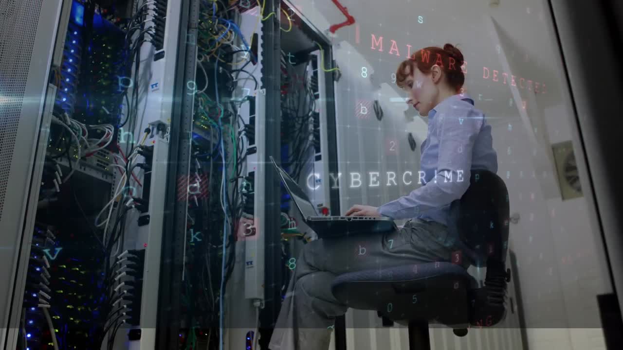 mantenimiento de la ciberseguridad en una sala de servidores