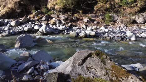 clear blue river on a sunny  day