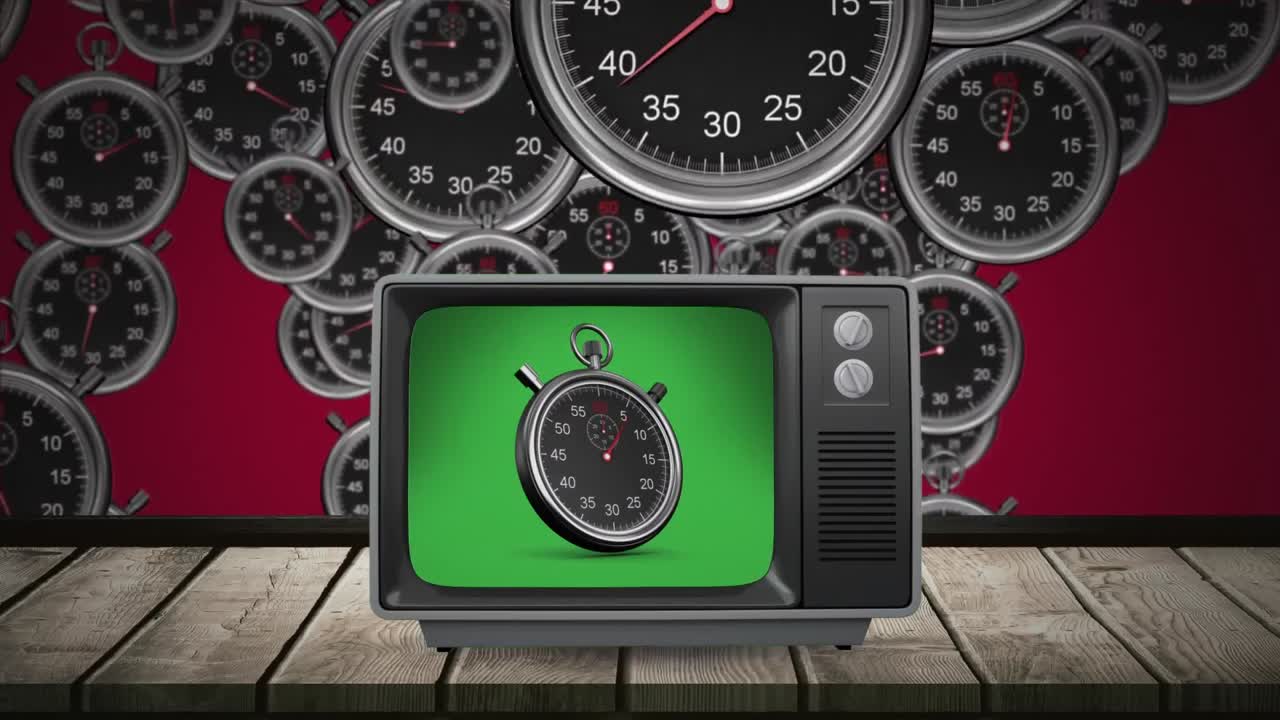 Television with timer on its screen