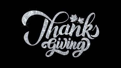 sparkling thanksgiving text design