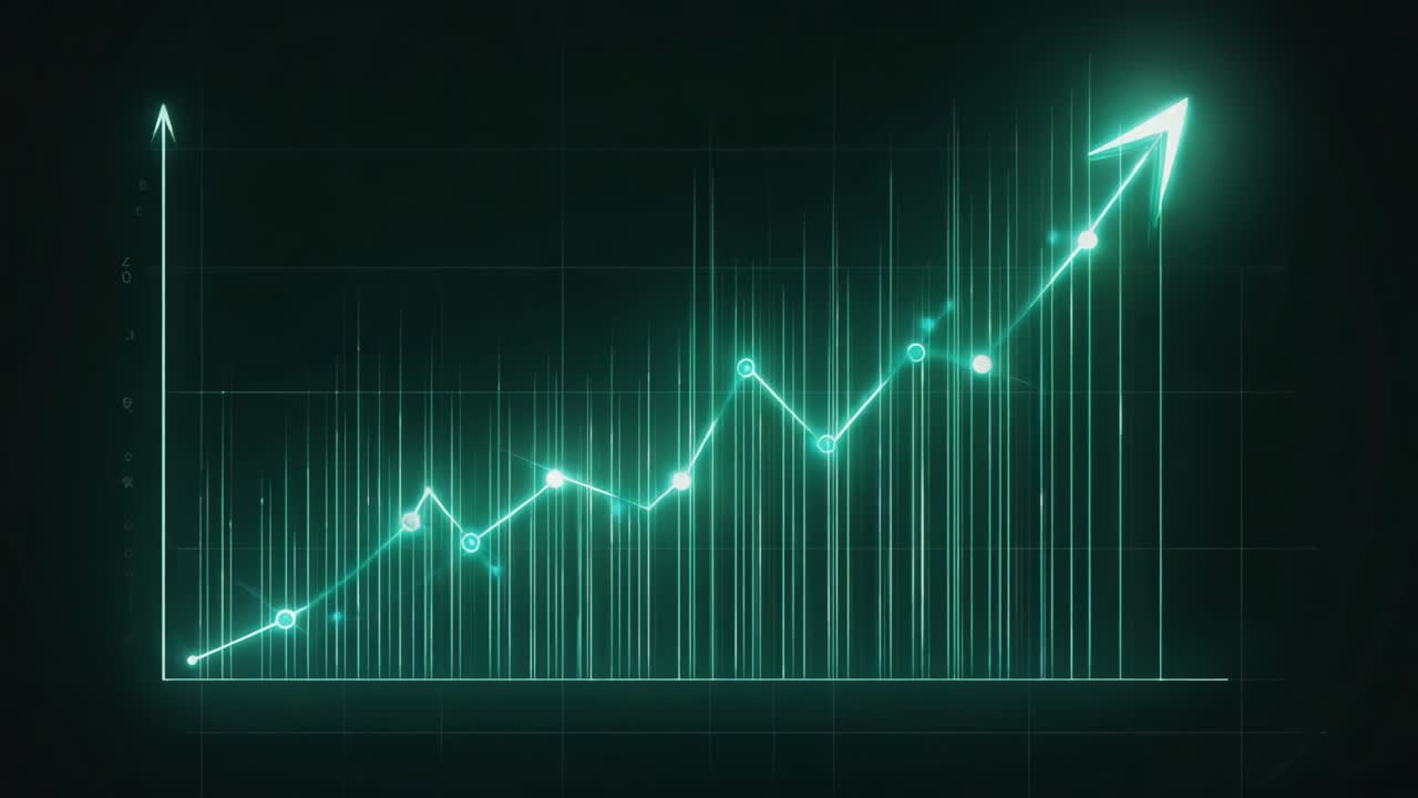 Stock market growth chart