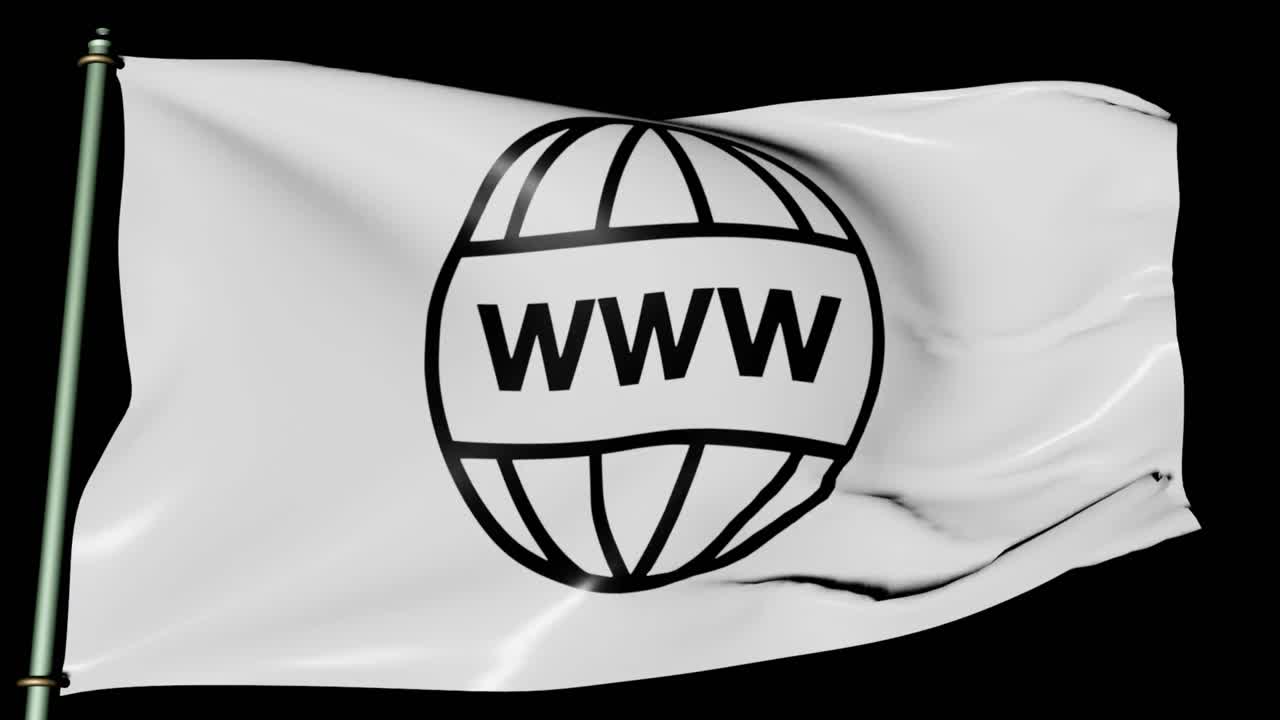 ondas de bandera de world wide web