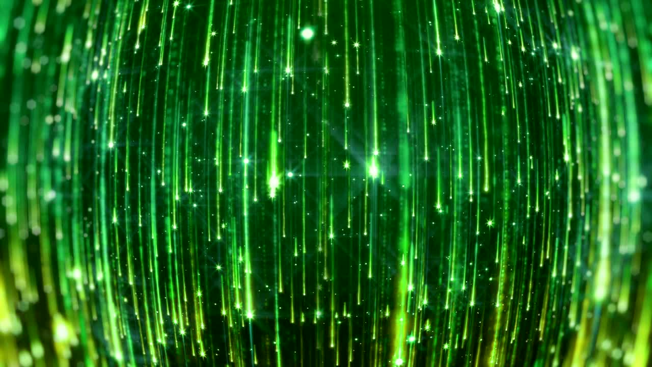 밝은 입자가 떨어지고, 반이고 반이는 별자리와 함께 어두운 배경에 별이 떨어집니다.