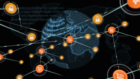 Animation-of-network-of-connections-over-globe