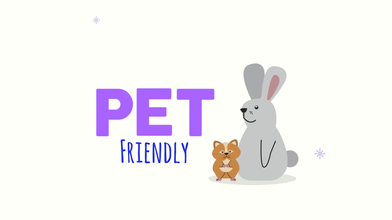 기니피그와 토끼 애완동물 애니메이션