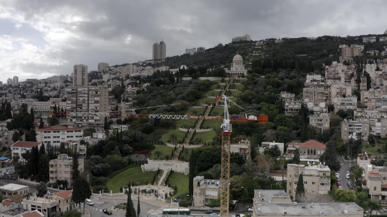 예루살렘 도시 풍경과 건축 현장 및 종교 장소