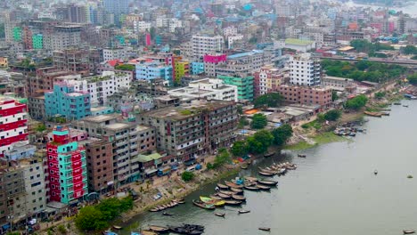 river crossing wooden boat tales on buriganga, dhaka, bangladesh