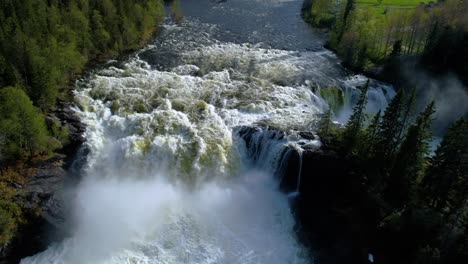 ristafallet waterfall in the western part of jamtland is listed as one of the most beautiful waterfalls in sweden.