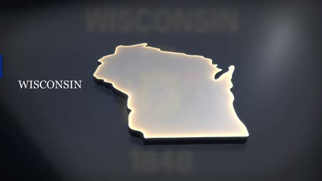 3d animated map of wisconsin