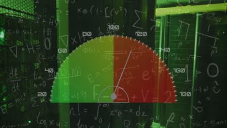 animation of data processing over server room