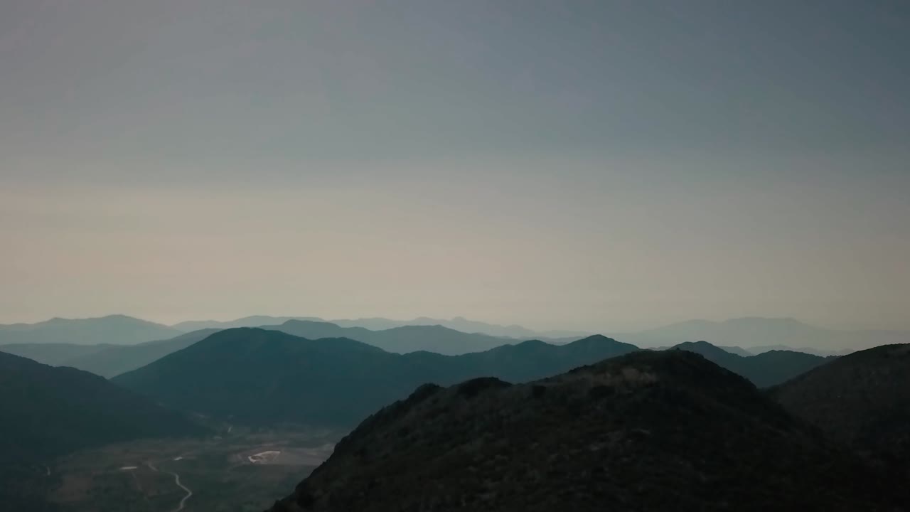 Landscape view of White Mountains in Crete.