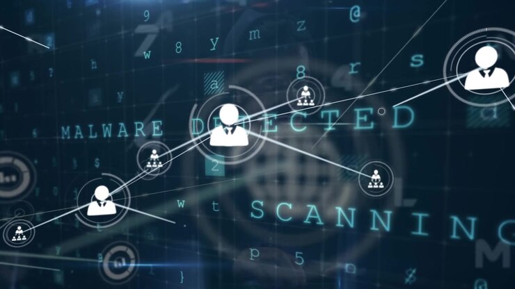 Animation of network of connections over data processing
