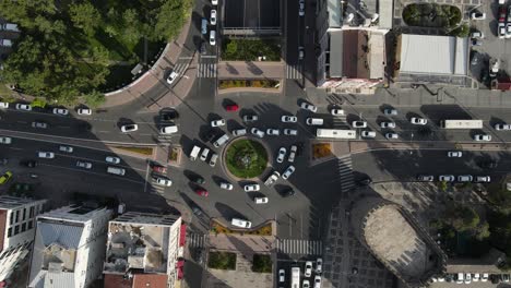 intersección centro de la ciudad vista aérea