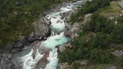 beautiful wild river called otta in norway