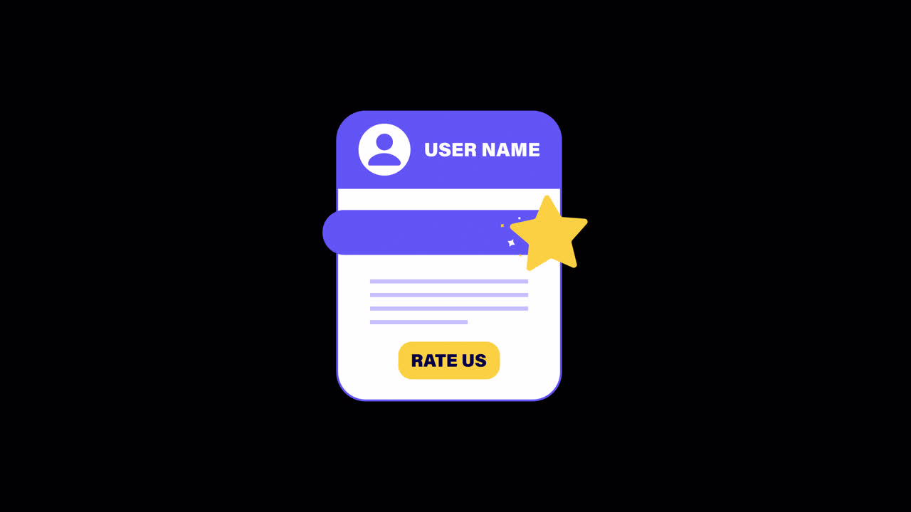 Animated User Profile Card with Star Rating and Feedback Button