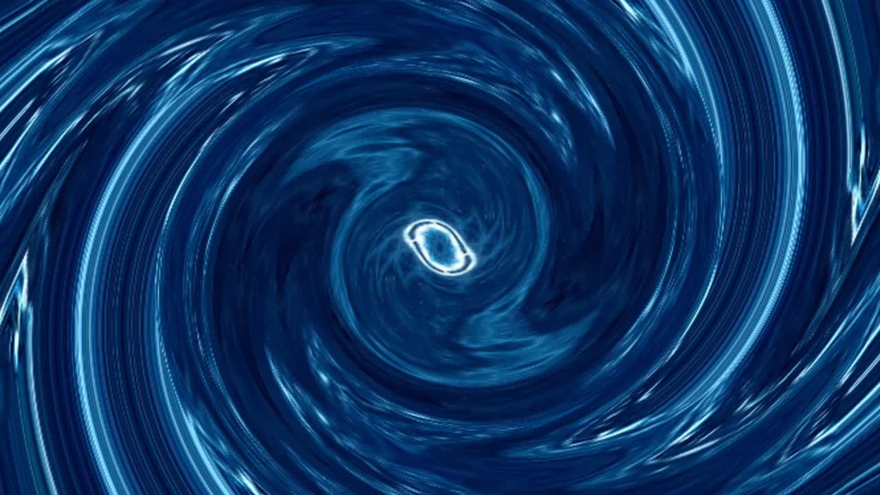 아름다운 다채로운 프랙탈 라인 독특한 파란색 소용돌이 패턴 운동 배경.