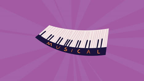 piano music instrument entertainment animation