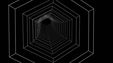 infinito hex digital retro sci fi túnel bucle sin costuras