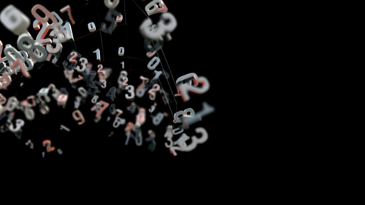 4k números aleatorios moviéndose en una malla.