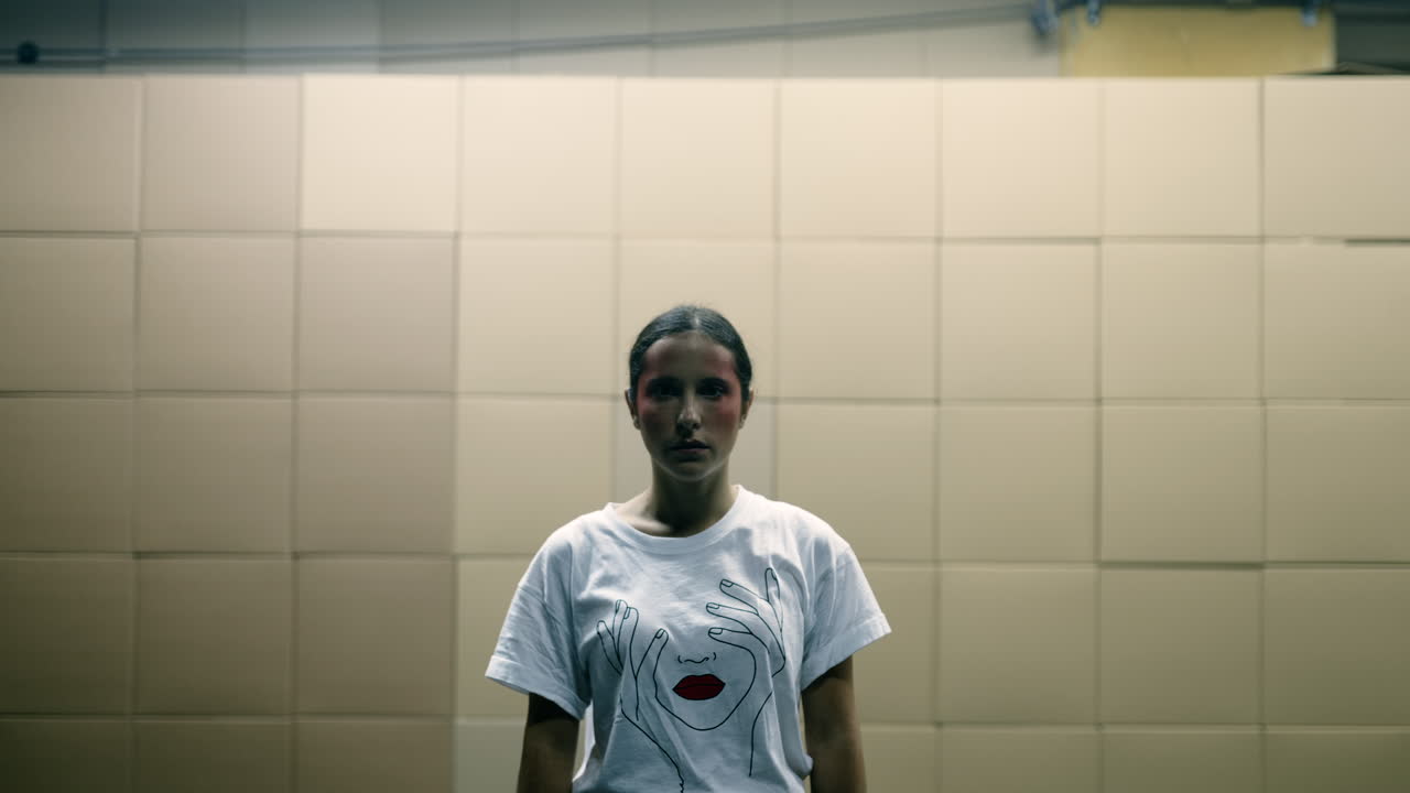 Teenage Girl Portrait in Subway Station