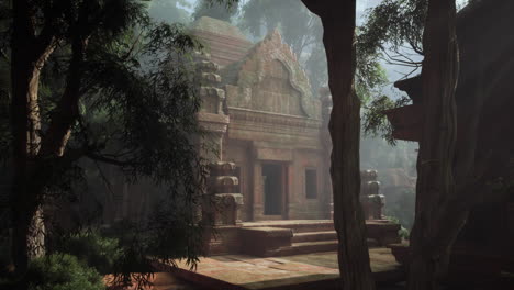 ancient temple ruins in the jungle