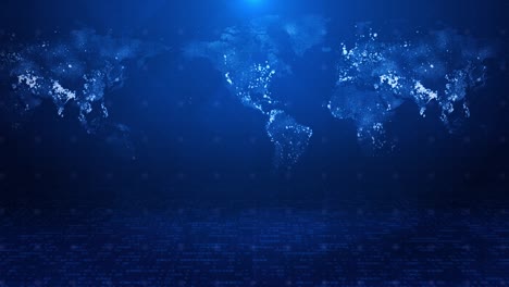 earth golobe man technology network data connection loop animation