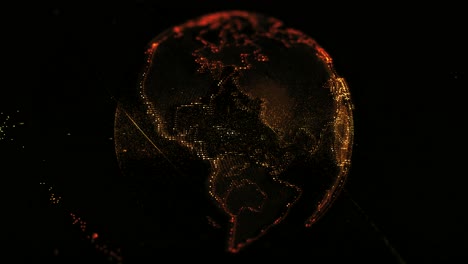 3D-graphic-animation-of-Earth-revolving-in-black-space