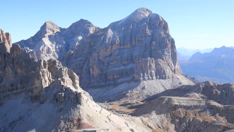 the craggy peak of punta berrino in the italian dolomites, italy