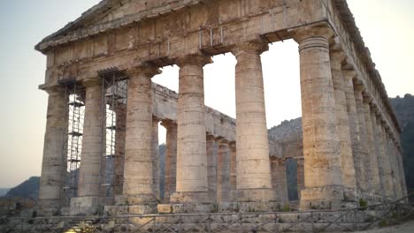 ancient temple ruins in paestum, italy