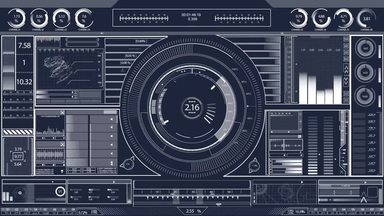 데이터 처리에 대한 범위 스캐닝의 애니메이션