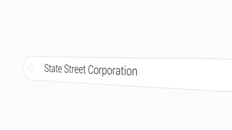 typing state street corporation on the search engine