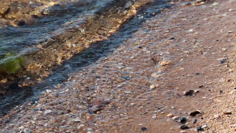 gentle waves washing over sandy beach