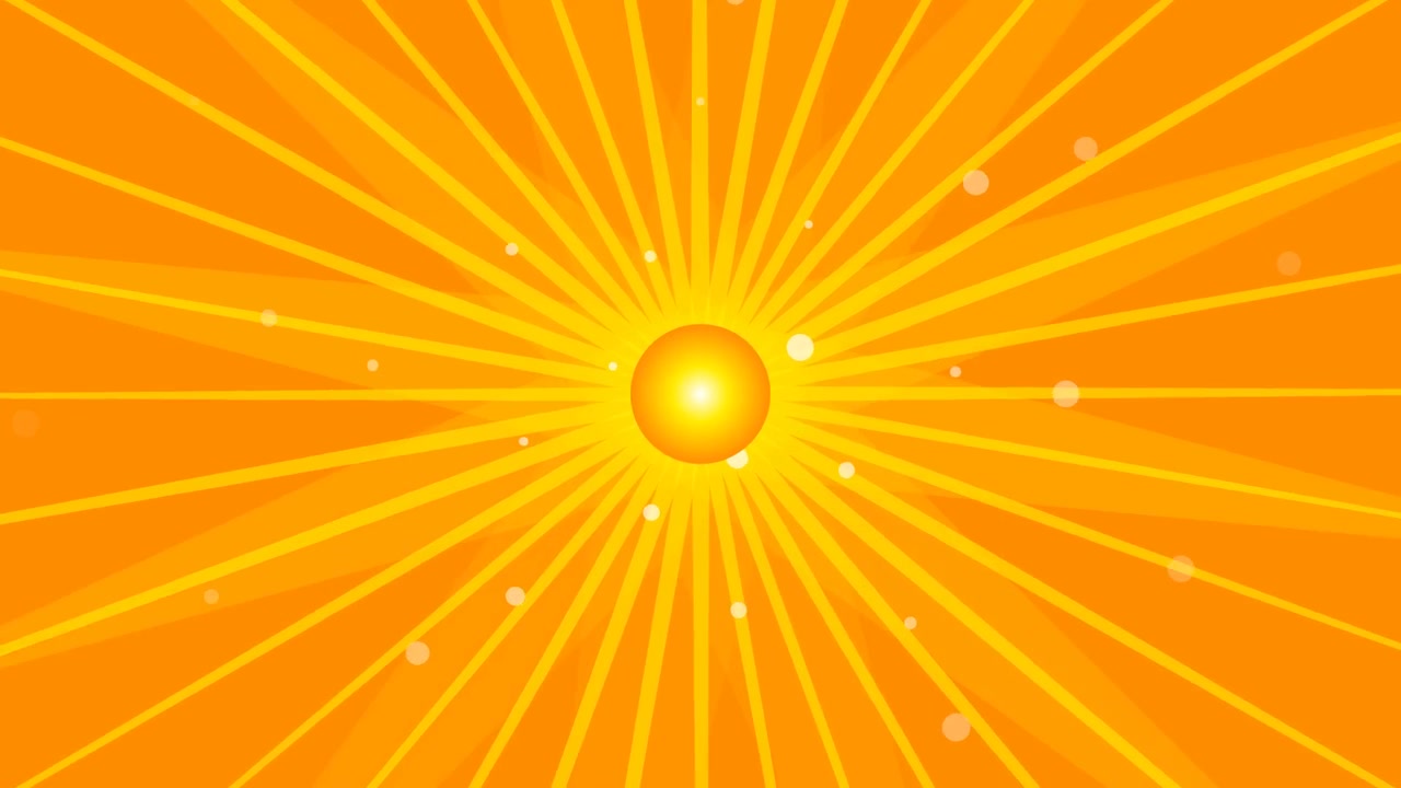 Abstract Sunburst Background with Floating Particles