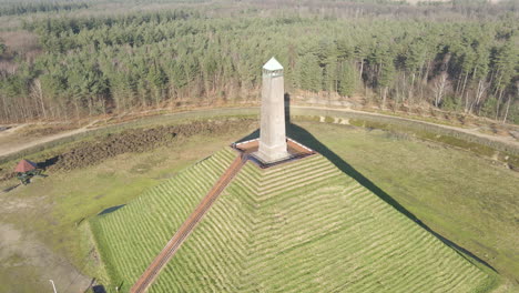 flying away from obelisk on top of austerlitz pyramid