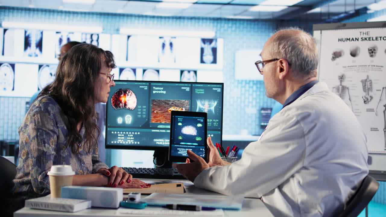 Vertical Video Male general practitioner explaining preventative medicine and risk factors