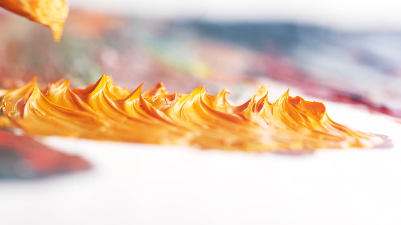 Processo di pittura a olio - Primo piano