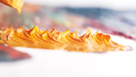 proceso de pintura al óleo - primer plano