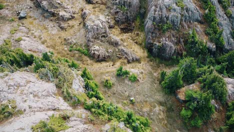 Mountain-Forest-Aerial-on-Vancouver-Island-Mountains,-Minnas-Ridge