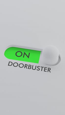 switching on the doorbuster switch vertical video