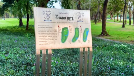 signage at thana city golf course, samut prakan