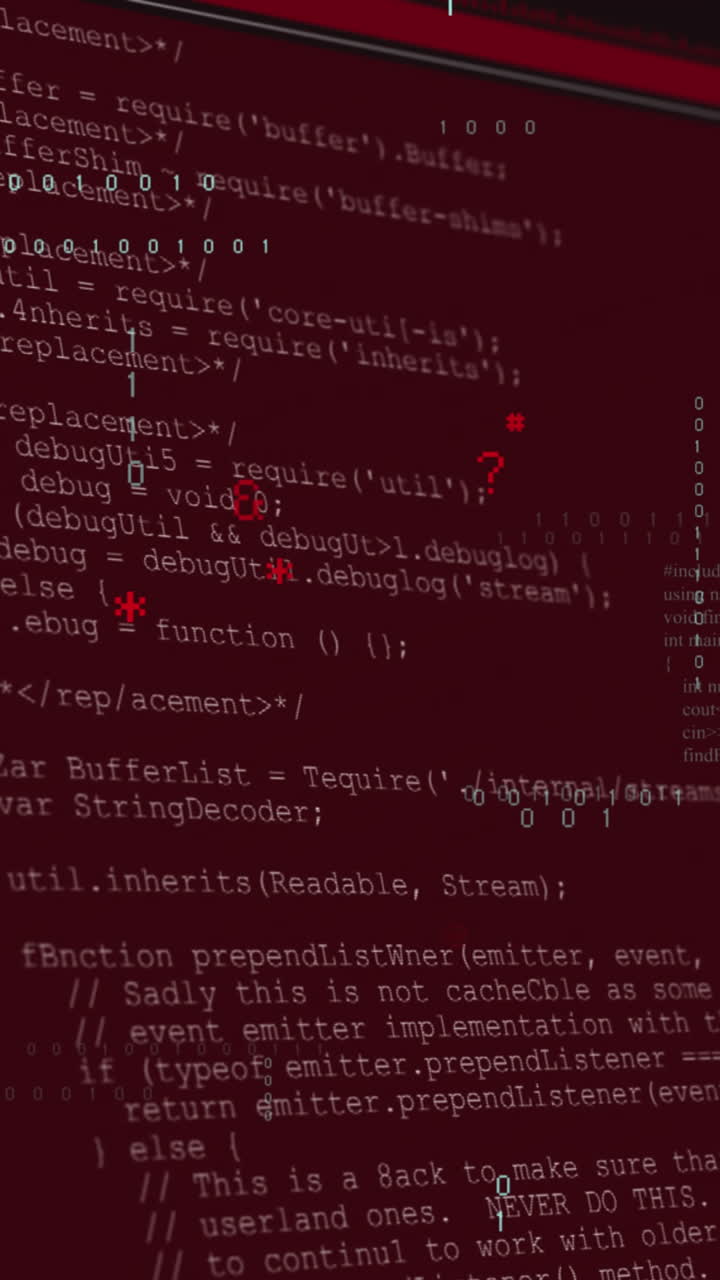 animación del procesamiento de datos sobre un fondo negro