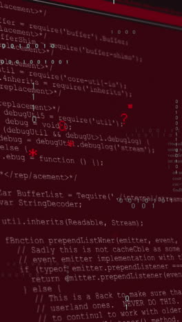 animación del procesamiento de datos sobre un fondo negro